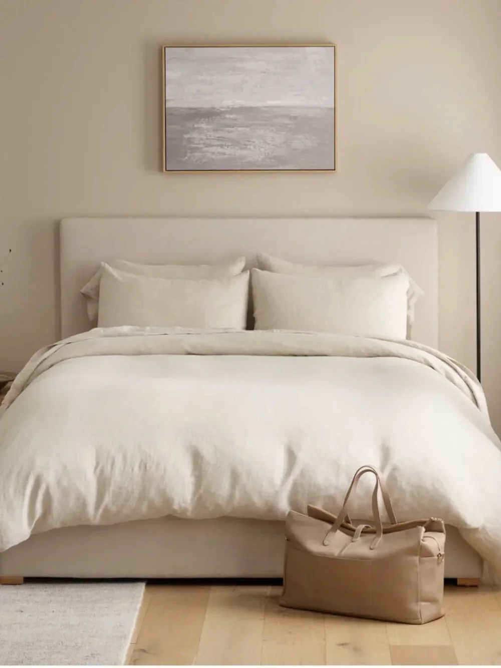 Quince European Linen Duvet Cover King/Cal King Natural Chambray